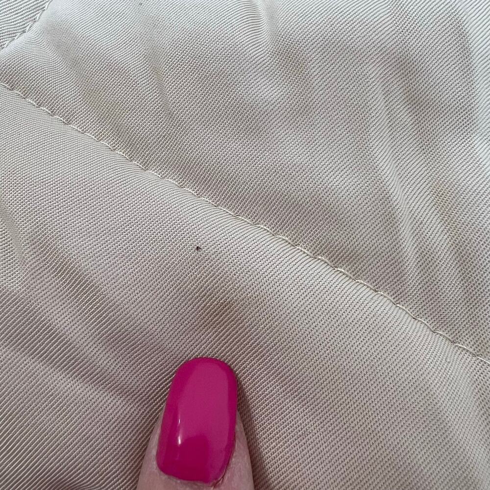 Blank NYC Size XL Faux Fur Trim Snap Front Quilted Puffer Jacket Cream Cozy NWT - Picture 8 of 16